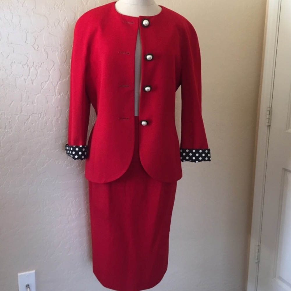 Christian Dior Red Suit
